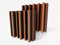 Akustik-Diffusor, 2D-Unterschied, Reflexion, Diffusion, Absorption, Schalldämmung, Wandkunst-Panel, Farbplatten: Kirsche, ARTO (150 mm), 2 Stück