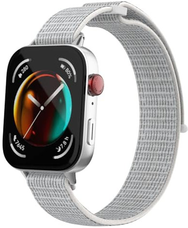 NewJourney Nylon Armband Kompatibel mit Huawei Watch Fit 4/Fit 4 Pro/Fit 3 Verstellbare Sport Ersatzarmband elastisch Uhrenarmband Geflochtenes Nylon Armband Strap Zubehör für Damen Herren