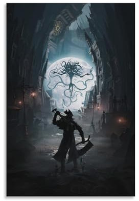 Lady Maria Bloodborne Videospiel-Poster, Drucke, Leinwand, Wanddekoration, ästhetischer Schulbedarf, Gemälde, 30 x 45 cm