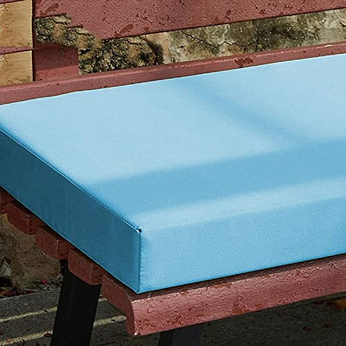 Wasserdichtes Outdoor-Bankkissen für Gartenmöbel, rutschfeste Unterlage für Terrasse, Schaukel, Innensofa und Fenster, 2-/3-/4-Sitzer-Ersatzpolster (Blau, 80 x 40 x 5 cm)