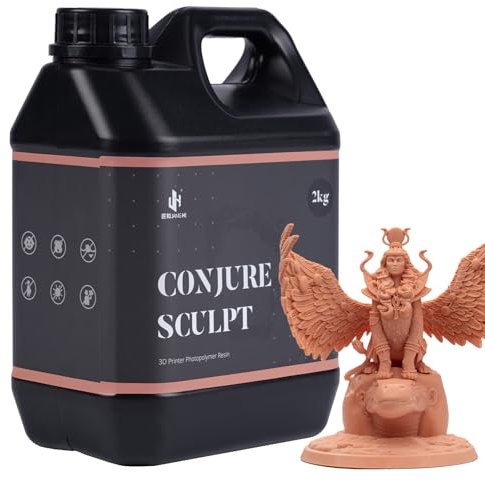 Chitu Systems 2kg Conjure Sculpt Resin,3D-Drucker-Harz Hochdetailliert mit sehr klarer Detailleistung, Bestes Harz für Miniaturen und Display-Stücke LCD 3D-Druck (Beige, 2000g)