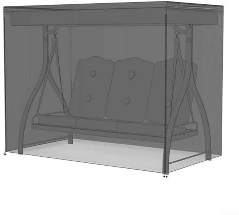 EasyByMall 3 Seater Swinging Cover, 420D Swing Chair Covers Windproof Anti-UV Heavy Duty Fabric Large Outdoor Garden Cover, Garden Patio Swing Seat Cover(220 * 125 * 170 cm)