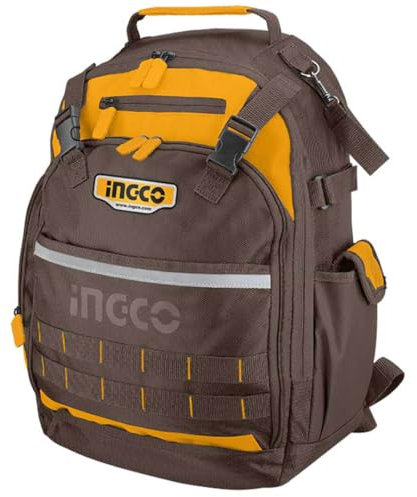 Ingco Hbp01028 Zaino Porta Attrezzi da Lavoro Zainetto Portautensili Portattrezzi Borsa 38X17X46 cm