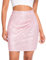 Aupuls Mini jupe à paillettes scintillante extensible moulante jupe brillante sexy Carneval, rose, M