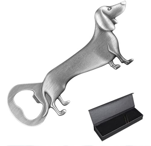 Cosmeria Dackel Flaschenöffner Lustig Und Hochwertig, Einzigartiges Dackel Geschenk Aus Zinklegierung, Ideal Für Bierliebhaber und Hundeliebhaber