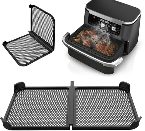 Grille Anti Projection Air Fryer Ninja AF500EU, Anti Eclaboussure pour Air Fryer Ninja Foodi Flex 10,4 L AF500EU, Pliable Silicone Air Fryer Accessoires, Protections Anti-éclaboussures Améliorée