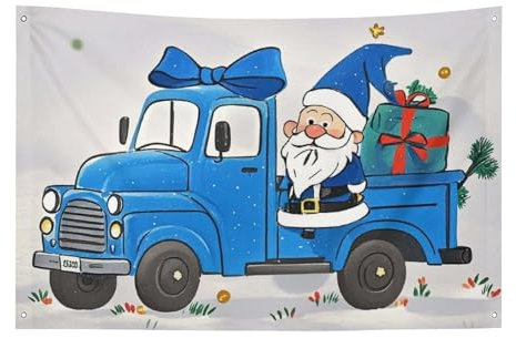 Saisonale Garten Flagge Willkommen Flaggen LKW liefern Geschenke dekorative Outdoor Banner Garten Flagge Rasen Flaggen Haus Flaggen Outdoor Dekor für Geburtstag Hochzeit 24 * 35 Zoll