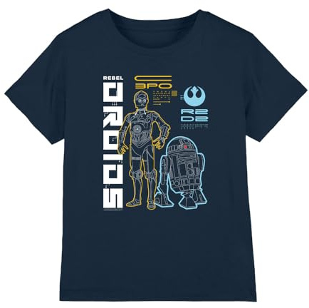 Star Wars Boy's Star Wars Rebel Droids Unisex Kids T Shirt T-Shirt