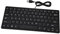 Mini USB Wired Keyboard 78 Keys Ultra Thin for Desktop Laptop PC Black (Black)