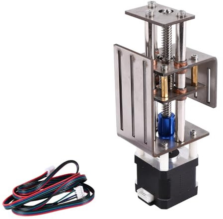 Qusedwey CNC-Z-Achsen-Schiebetisch, CNC-FräSer-Kit, DIY-FräSen, Kleines ÜBertragungsmodul, 100 Mm Abstand, HolzfräSer, Z-Achsen-Motor