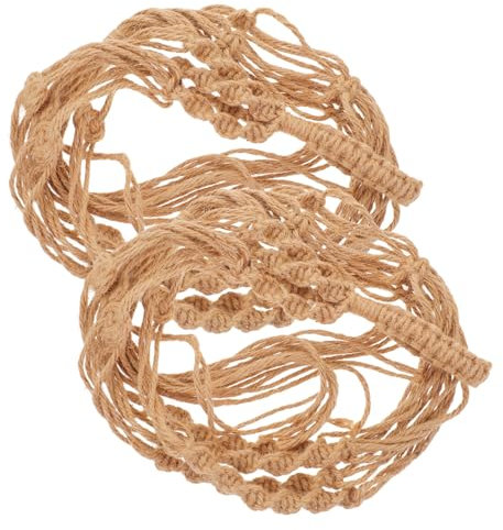 Toddmomy 2piezas Cestas Colgantes De Macramé para Plantas Soporte para Macetas Decoración
