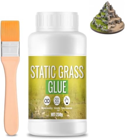 Syntetiskt gräs Modellbygglim 250g för statiskt grässkikt, gräsmatta | Gräsmatta Syntetiskt gräsmatta lim, modelljärnväg lim lämplig för skog, skog och andra modellscener