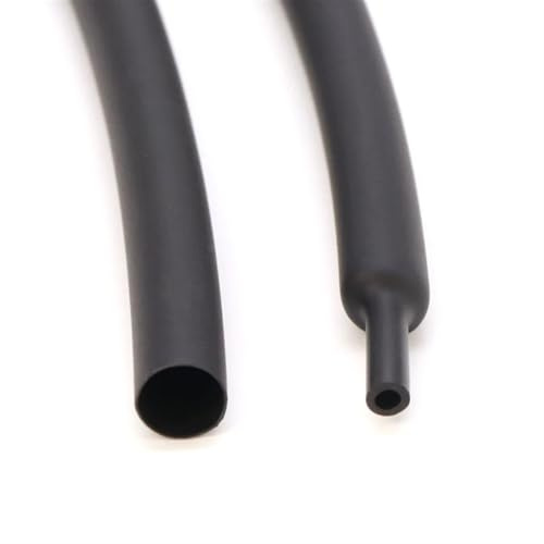 Cable Sleeve 1M Diameter 1.5~50mm No Glue Heat Shrink Tubing 3:1 Ratio Waterproof Wire Wrap Insulated Lined Cable Sleeve Black(50mm)
