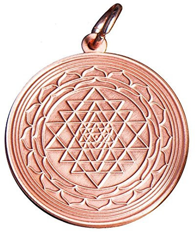 Anhänger Shri Yantra aus Kupfer, ca. 30 mm