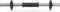 Gymtek - Kurzhantelstange, Länge 35-45cm, Ø 24mm (+/-2mm), 2 Sternverschlüsse Griff gerändelt Hantelstange Kurzhantel Hantelgriffe für Gewichte Hantelscheiben Dumbbells - Schwarz oder Silber