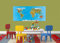 AG Design FTG 0931 Weltkarte für Kinder, Papier Fototapete Kinderzimmer - 202x90 cm - 1 Teil, Papier, multicolor, 0,1 x 202 x 90 cm