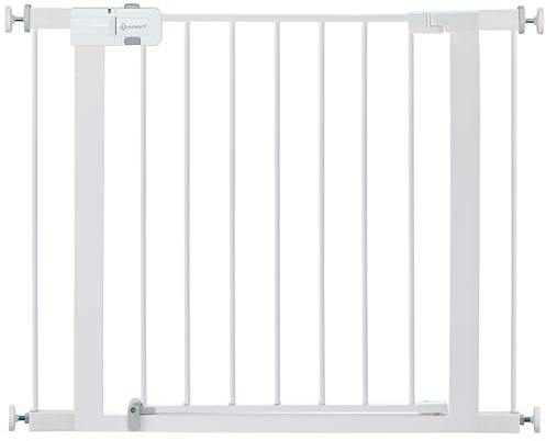 Safety 1st Easy Install Walk Thru Baby Gate for Doorway With Door, Dog Gates, Fits 29-38, Easy Install 28 Tall, White