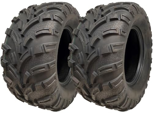 Parnells - 2 Sätze 25 x 11,00-12 Schlauchlose Atv-Quad-Anhängerreifen, 6-Lagiger Wanda P373a mit 15,2 Profiltiefe, Durchmesser 643 mm, 277 mm Breite, Jeweils 455 kg bei 24 Psi, E-Geprüfte