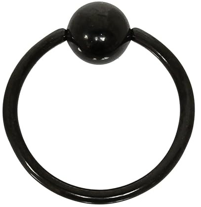 Klemmkugelring BCR 1,0 mm aus schwarzem Chirurgenstahl Piercing Helix Tragus Nasenpiercing