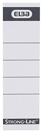 ELBA 400087753 Ordner Rückenschild Strong-Line und myColour 10er Pack kurz schmal 250 g/m² Karton weiß