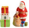 Spode 1634794 Christmas Tree Salz- und Pfefferstreuer mit Weihnachtsmann-Motiv, Irdenware, Mehrfarbig