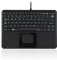 perixx PERIBOARD-510H Plus, Wired Super Mini USB Touchpad Keyboard, X Type Scissor Keys with 2 Built-In Hubs, UK Layout