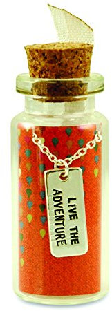 Live the Adventure Message in a Bottle Pendant Necklace