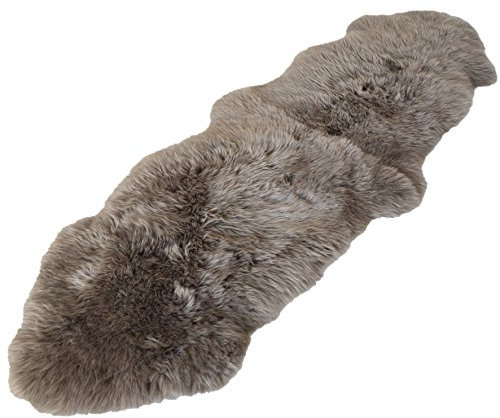 Leibersperger Felle Lammfell/Schaffell/Bettvorlage/Sesselauflage extra groß 220 x 70 cm (grau)
