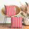 Encasa XO Kissenbezüge 2 Stück (50x50 cm) - Roma Red Stripes - Weiche Baumwolle Leinwand Ungefärbt Rechteckige Kissenbezug Bunte Dekorative für Wohnzimmer Schlafzimmer Sofa Waschbar