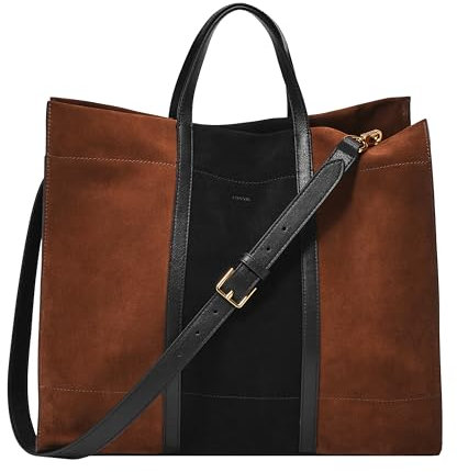 Fossil Damen Carmen Tragetasche, Braun/Schwarz