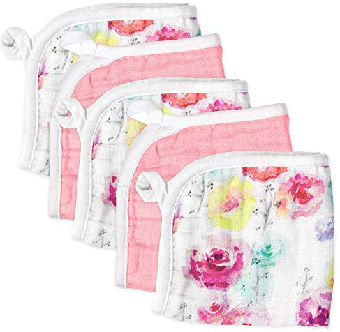 The Honest Company Lot de 5 lingettes unisexes en coton biologique Taille unique