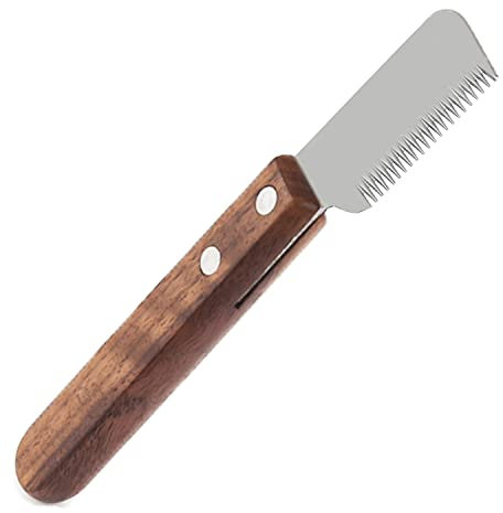 GingerUPer Professional Trimmmesser,Trimmen Hund Terrier,Trimm Messer Pflegemesser für Unterwolle Ergonomisch Geformtem Griff