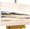 KunstLoft Leinwandbild | 100% HANDGEMALT | 100x75cm | Gemälde 'Goldene Steppe' | Landschaften | Schwarz Beige | Wandbild Wohnzimmer