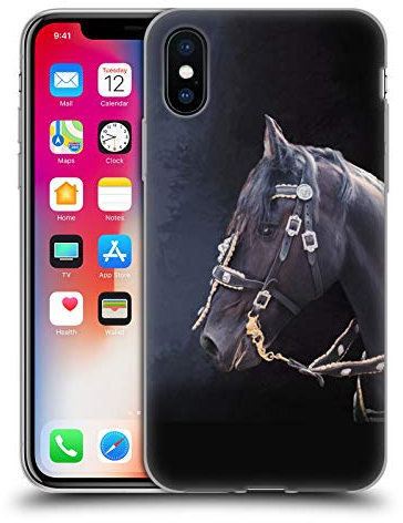 Head Case Designs Offizielle Simone Gatterwe Friesisches Pferd Pegasus Und Einhoerner Gel Handyhülle Hülle [Militärischer Schutzgrad] Kompatibel mit Apple iPhone X/iPhone XS