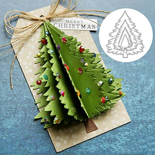 Uticon Stanzform für Kartenherstellung, Weihnachtsbaum-Design, Karbonstahl, DIY, Scrapbooking, Prägen, Papierkarten, Foto, Bastelschablone