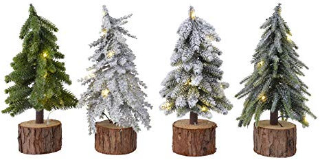 Everlands Micro LED Minibaum Sortiert 28 cm