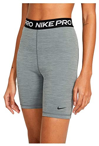 Nike Damen Pro 365 Shorts, Smoke Grey/Heather/Black/Black, L