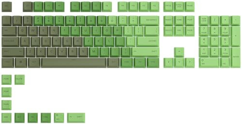 Glorious Gaming 115x GPBT-Keycaps - Cherry-Profil, äußerst widerstandsfähiger PBT-Kunststoff, optisch EIN Blickfang, überragende Akustik, Originalschrift, US Layout - Olive