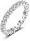 Eternity Ring Deluxe aus 925 Sterling Silber mit Zirkonia Kristallen Damenring in Silber, Gold und Rosegold für Damen und Frauen mit Steinen (Silber 56)