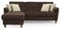 CAVADORE Schlafsofa Palera / L-Form Polstersofa mit Federkern, Schlaffunktion und Bettkasten / 244 x 89 x 163 / Mikrofaser, Braun