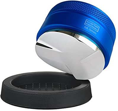 scarlet espresso | Distributor »Grande TRE«, gleichmäßige Verteilung von Kaffeepulver im Siebträger vor dem Tampen, Barista-Werkzeug, Einstellung von 5-13 mm (Set: 58 mm + Tamperablage)