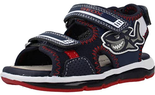 Geox B TODO Boy Sandal, Navy/RED, 21 EU