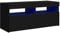 vidaXL TV Schrank mit LED-Leuchten Lowboard Fernsehschrank Fernsehtisch Sideboard HiFi-Schrank TV Möbel Tisch Board Schwarz 90x35x40cm