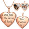Farfume Heart Locket Necklace for Women, Engraved Text Hold Two Photos Necklace, Personalised Photo Jewellery Gifts for Family& Friends(3B Glossy-Rose Golden)
