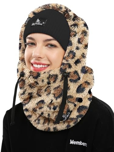 Shy Velvet Plüsch Sturmhaube Mütze Winter Thermo Skimaske Wolle Balaclava für Radfahren, Snowboarden, Skifahren, Motorradfahren Winddicht Gesichtshaube für Herren/Damen