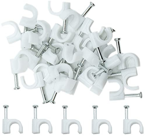 5mm Round Cable Clips 100pcs Assortment Cable Holder Management Wire Tidy Clips