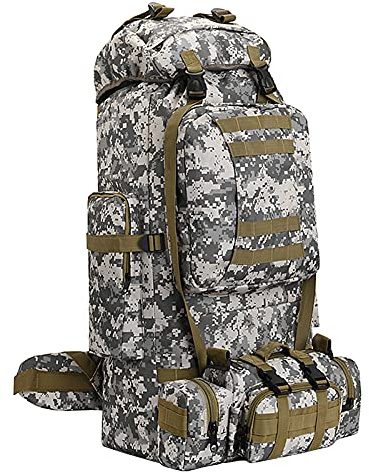 HongXingHai 100 l Camping-Wanderrucksack, Molle-Militär-Rucksack, wasserdicht, leicht, Wanderrucksack