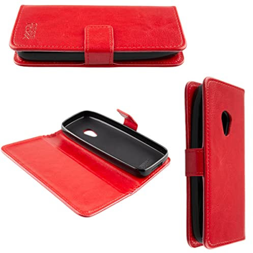 caseroxx Bookstyle Handytasche für Nokia 6310 (2021) in rot – Klapphülle mit Kreditkartenfächern, Magnetverschluss, Standfunktion & Rundumschutz für Display und Gehäuse
