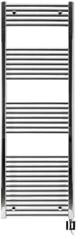 Eco Radiateur - Sèche-serviette électrique – Radiateur salle de bain programmable – Porte serviette avec minuterie – Chauffage pour salle de bain - Fabriqué en Allemagne (1775HX500L, Chrome)