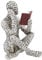 Marhynchus Harz Lesende Frau, alltägliche Dekoration Andere Dekorationsartikel Figur Innovative Skulpturen Statuen Lesende Dame Statue Zellstoffformen Bücherregal Ornamente Figuren[A]